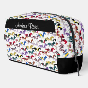 Auf dem Weg zu den Pferderennen Jockey Silk Muster Waschbeutel