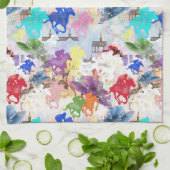 Auf dem Weg zu den Pferderennen Küchentuch (Gefaltet)