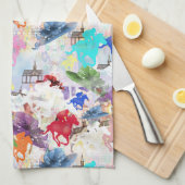 Auf dem Weg zu den Pferderennen Küchentuch (Viertel Falte)