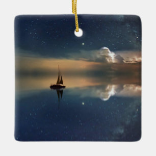 Auf dem Weg zu den Wolken Keramikornament