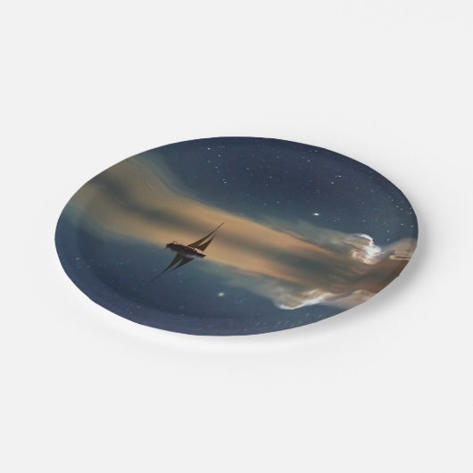 Auf dem Weg zu den Wolken Pappteller (Schrägansicht)