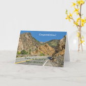 Auf dem Weg zu einer höheren Bildung; Uni abfahren Karte (Gelbe Blume)