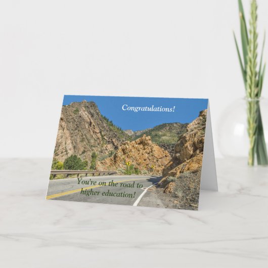 Auf dem Weg zu einer höheren Bildung; Uni abfahren Karte (Vorderseite)