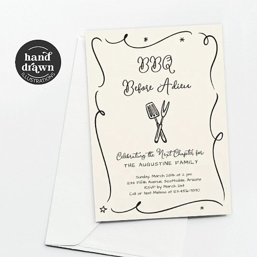 Auf dem Weg zu Party GRILLEN Einladung