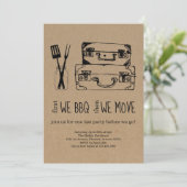 Auf dem Weg zu Party GRILLEN Einladung (Stehend Vorderseite)