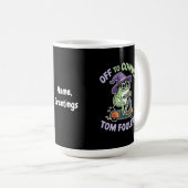 Auf dem Weg zu Tom Foolery Frog Funny Meme Kaffeetasse (VorderseiteRechts)