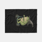 Auf dem Weg zu Tom Foolery Frog, lustig Whimsical Fleecedecke (Vorderseite (Horizontal))