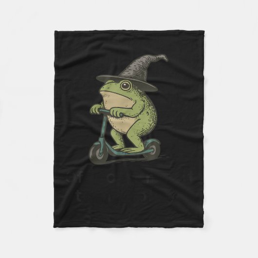 Auf dem Weg zu Tom Foolery Frog, lustig Whimsical Fleecedecke (Vorderseite)