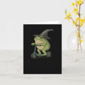 Auf dem Weg zu Tom Foolery Frog, lustig Whimsical  Karte (Gelbe Blume)