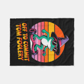 Auf dem Weg zu Tom Foolery Funny Frog Sarcasm Mem Fleecedecke (Vorderseite (Horizontal))