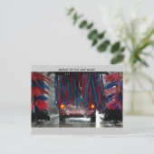 Auf dem Weg zum Autos Postkarte (Stehend Vorderseite)