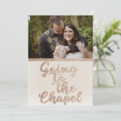 Auf dem Weg zum Champagnerfoil mit Foto Einladung (Stehend Vorderseite)