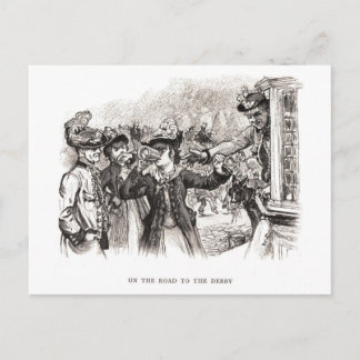 Auf dem Weg zum Derby Postkarte
