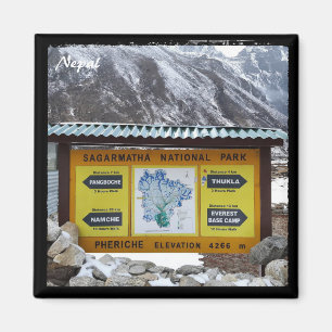 Auf dem Weg zum Everest, Himalaya - Nepal Magnet