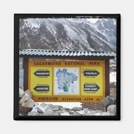 Auf dem Weg zum Everest, Himalaya - Nepal Magnet (Vorne)