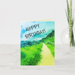 Auf dem Weg zum Geburtstag Pfade Landschaft schön Karte