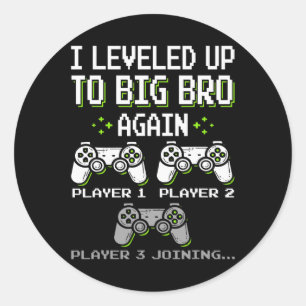Auf dem Weg zum Großen Bro wieder Bruder Gamer Fun Runder Aufkleber