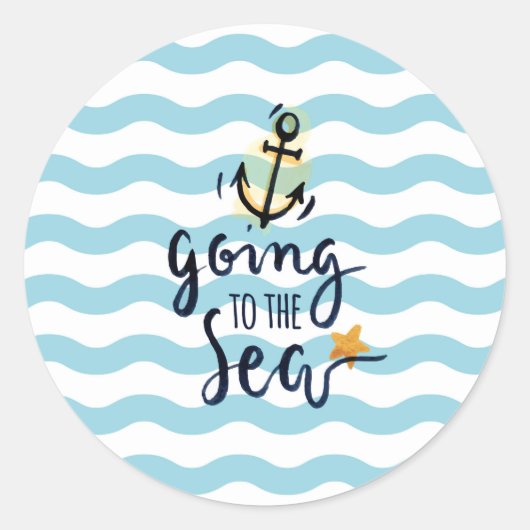 Auf dem Weg zum Meer - Nautical Summer Sticker (Vorderseite)