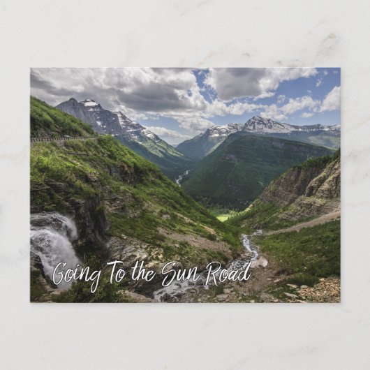 Auf dem Weg zum Sun Road Glacier National Park Postkarte (Vorderseite)