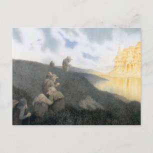 Auf dem Weg zum Trollschloss Postkarte