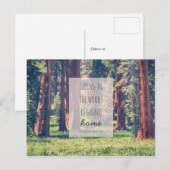 Auf dem Weg zum Wald | Postkarte (Vorne/Hinten)