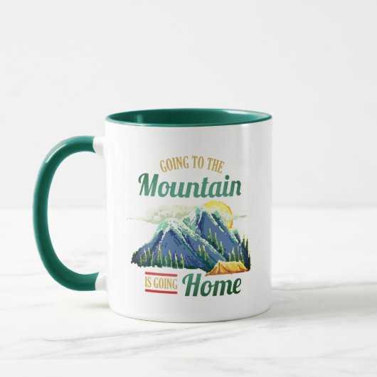 Auf dem Weg zur Berglandschaft Tasse (Links)