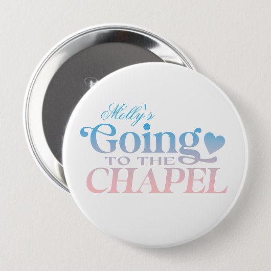 Auf dem Weg zur Kapelle - Custom Bride Design Button (Vorne & Hinten)