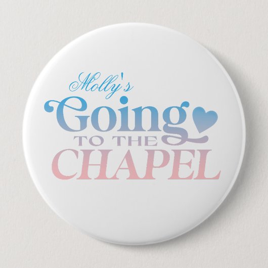Auf dem Weg zur Kapelle - Custom Bride Design Button (Vorderseite)