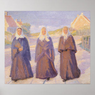 Auf dem Weg zur Kirche Ancher Poster
