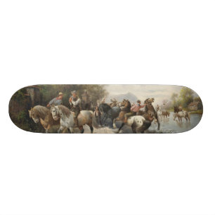 Auf dem Weg zur Pferdemesse Skateboard