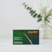 Auf dem Weg zur Sternenbiplane Grünes Raumschiff Visitenkarte (Stehend Vorderseite)