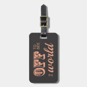 Auf dem Weg zur Welt - Für das Abenteuer Gepäckanhänger (Vorderseite vertikal)