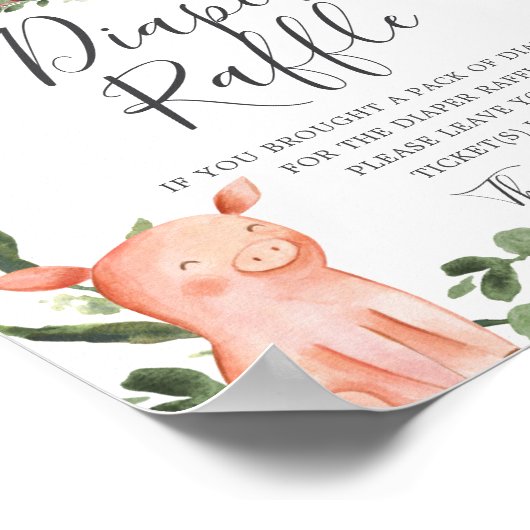 Auf dem Windschutzscheibenschild der Farm-Babydusc Poster (Ecke)