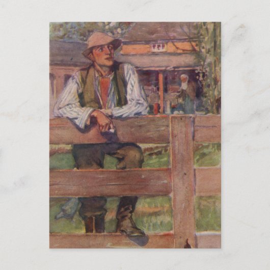 Auf dem Zaun Postkarte (Vorderseite)