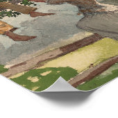 Auf dem Zaun | Winslow Homer Poster (Ecke)