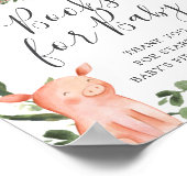 Auf den Baby-Duschbüchern für Babyzeichen Poster (Ecke)