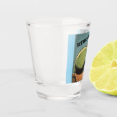 AUF DEN BODEN! HINTERN SCHUSSGLAS SCHNAPSGLAS (Links)