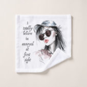 auf den ersten Blick verärgert Badhandtuch Set (Waschlappen)