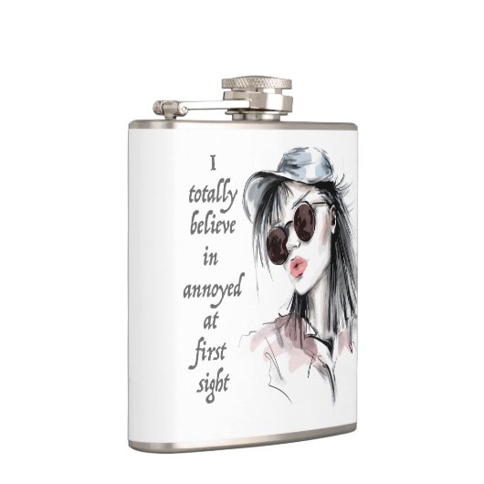 auf den ersten Blick verärgert Flachmann (Rechts)