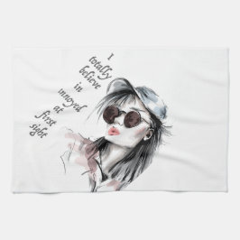 auf den ersten Blick verärgert Geschirrtuch