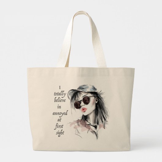 auf den ersten Blick verärgert Jumbo Stoffbeutel (Rückseite)