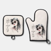 auf den ersten Blick verärgert Ofenhandschuh & Topflappen-Set (Vorderseite)