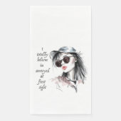 auf den ersten Blick verärgert Serviette (Vorderseite)