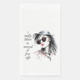 auf den ersten Blick verärgert Serviette