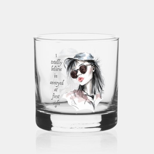 auf den ersten Blick verärgert Whiskyglas (Rückseite)