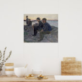 Auf den Felsen in Fiskebackskil, 1905-6 Poster (Küche)