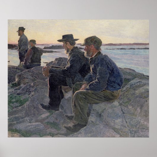 Auf den Felsen in Fiskebackskil, 1905-6 Poster (Vorne)