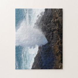 Auf den Felsen springen Puzzle