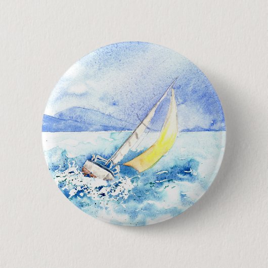 "Auf den Fersen gefolgt über" Knopf Button (Vorderseite)