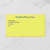 "Auf den Fersen gefolgt über" Visitenkarte (Rückseite)